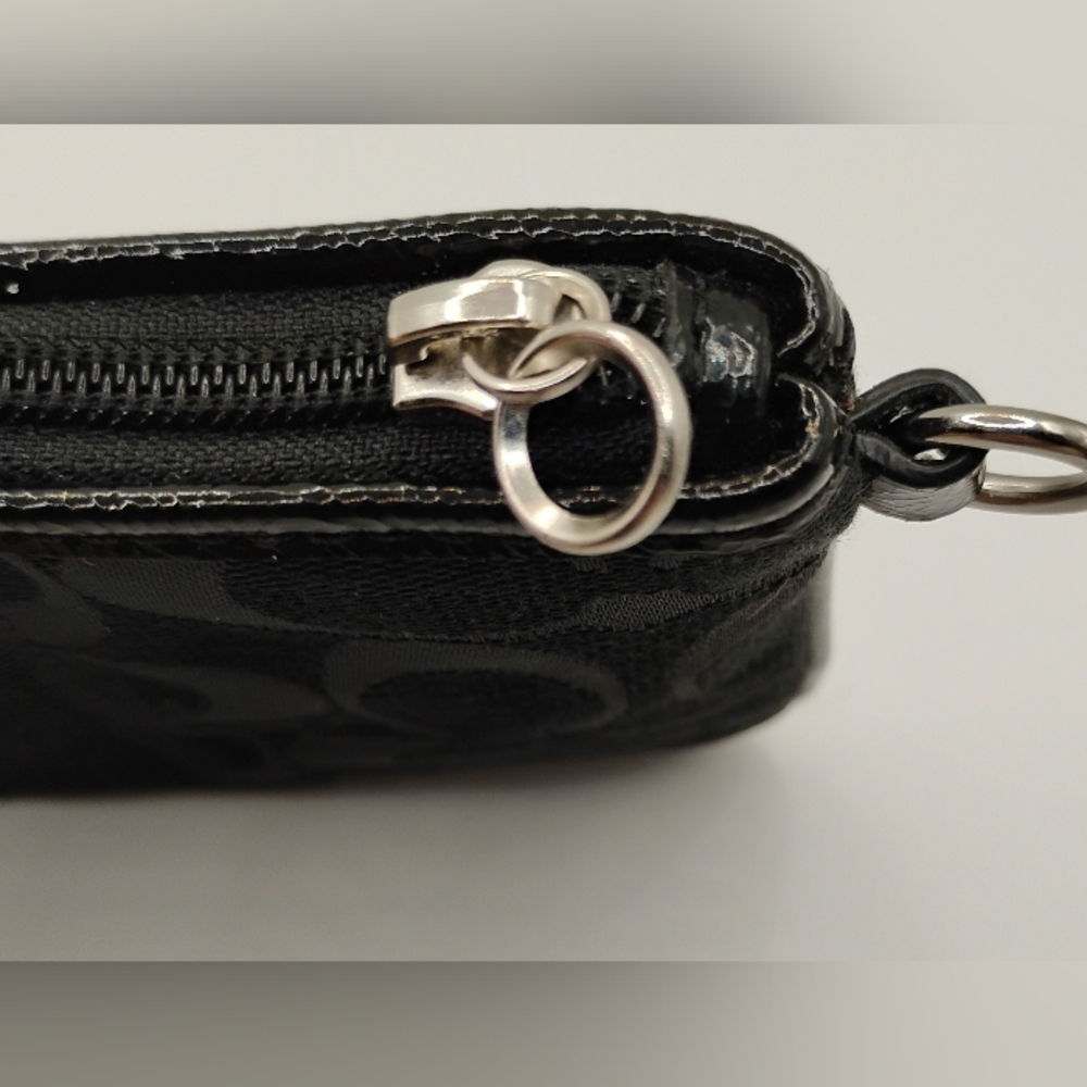 Coach Black Wristlet *Missing Zipper Shown In Picture Like BN Condition* - Picture 5 of 5